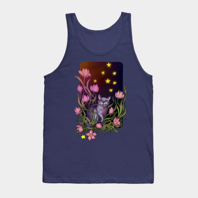 A Fallen Star Cat Tank Top by Alex KUJAWA